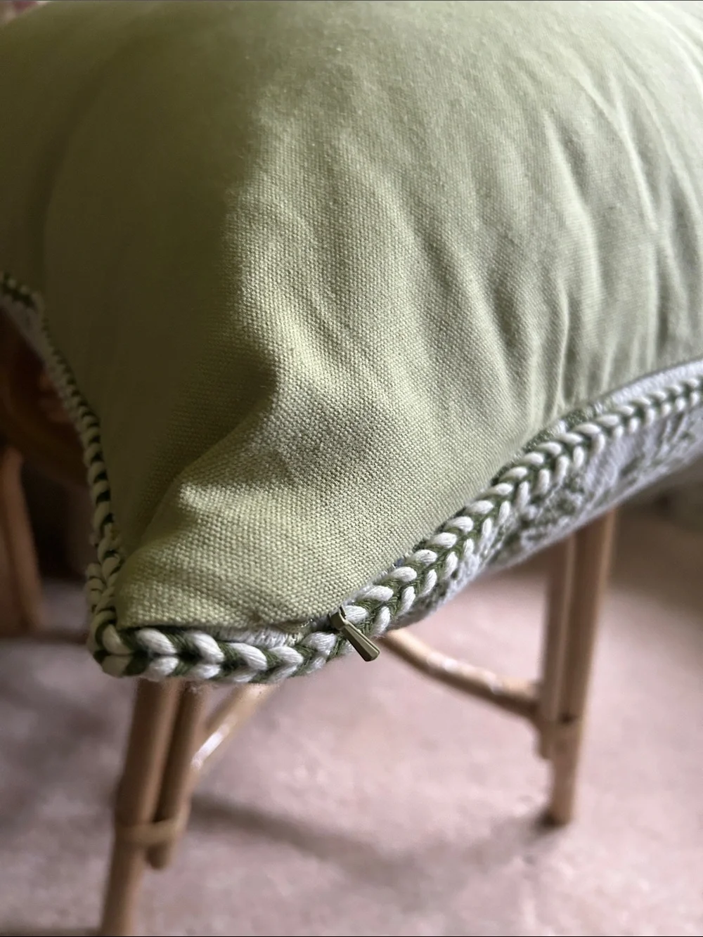 Studio McGee 24” Square Floral Jaquard Accent Pillow Green